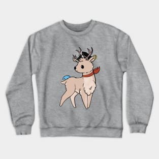 Cute Pirate Deer Black Crewneck Sweatshirt